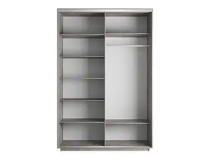 Медиум Шкаф-купе двухдверный с зеркалом, 160х220, Серый