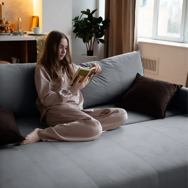 РИМИНИ Диван прямой светло-серый