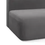 НОВЫЕ ЭМОЦИИ Диван прямой, серый, банкетка справа