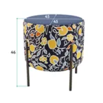 Маленькая радость Пуф круглый на ножках, синий Fiori