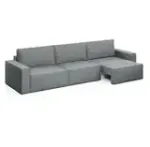 КОРСО XL Диван тканевый прямой серый