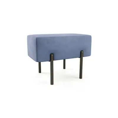 Маленькая радость Пуф прямоугольный на ножках, светло-синий