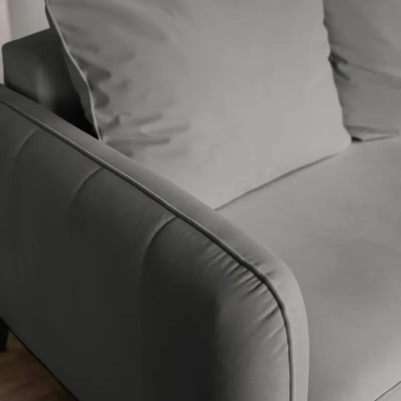 СЧАСТЛИВЫЙ ДЕНЬ Диван прямой, серый СЧАСТЛИВЫЙ ДЕНЬ Диван прямой, серый