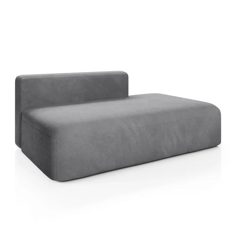 НОВЫЕ ЭМОЦИИ МИНИ Диван прямой, серый, банкетка справа