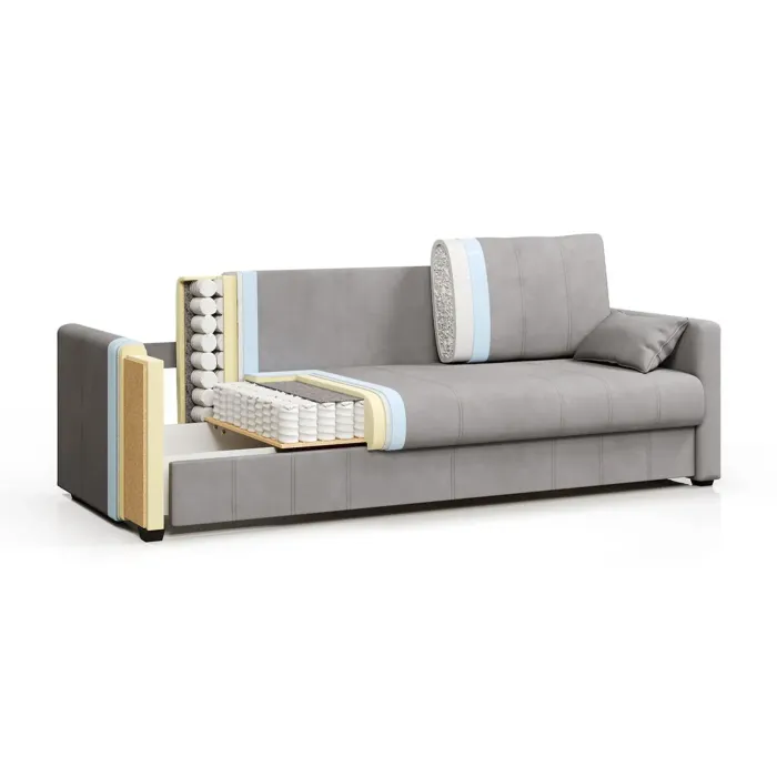 РИМИНИ Диван прямой синий