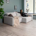 ПОРТЛЕНД Диван угловой светло-серый, букле