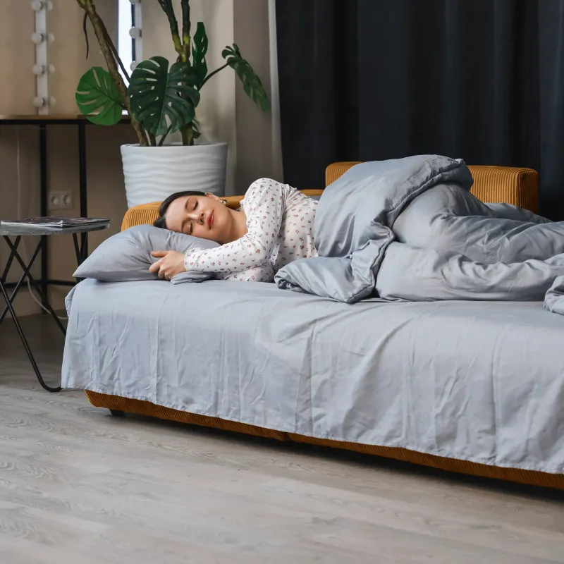 ДОЛГОЖДАННЫЙ ОТПУСК Диван угловой, горчичный