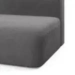 НОВЫЕ ЭМОЦИИ Диван прямой, серый, банкетка слева