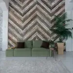 ПОРТЛЕНД Диван прямой с банкеткой зеленый