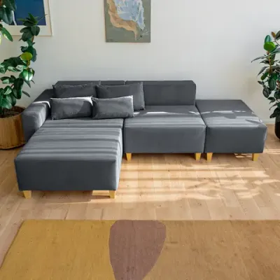 РАЙСКИЙ УГОЛОК Диван угловой графитовый