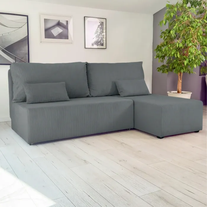 Корсо Лайт Диван угловой Cilium графитовый