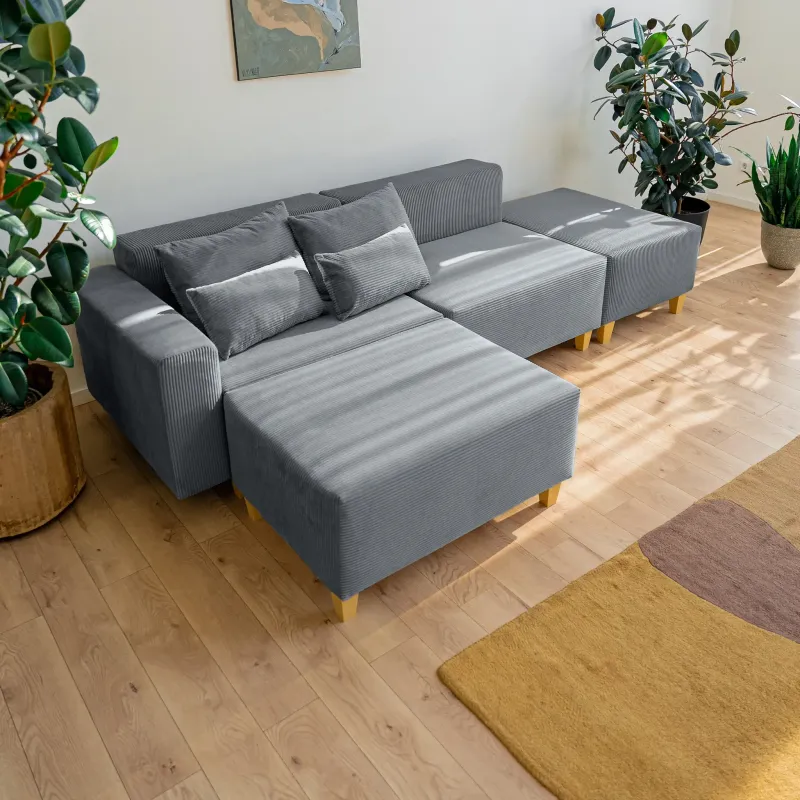 РАЙСКИЙ УГОЛОК Диван угловой серый