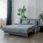 РИЧМОНД Складная кровать светло-серая, 125