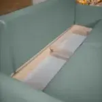 СКАНДИ Диван тканевый прямой мятный