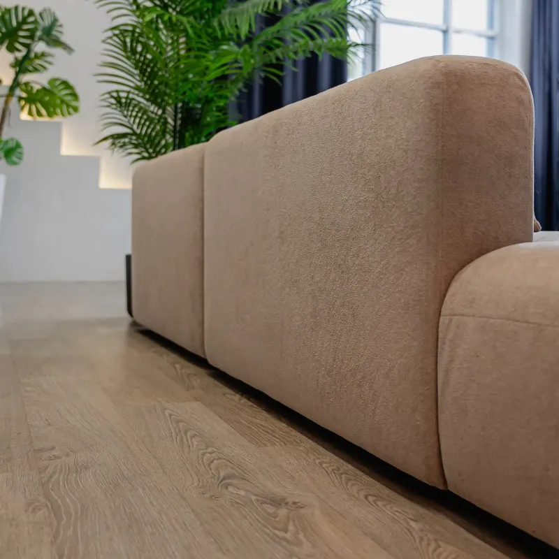 НОВЫЕ ЭМОЦИИ Диван прямой, латте, банкетка слева