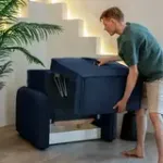 ПОРТЛЕНД Кресло-кровать синее