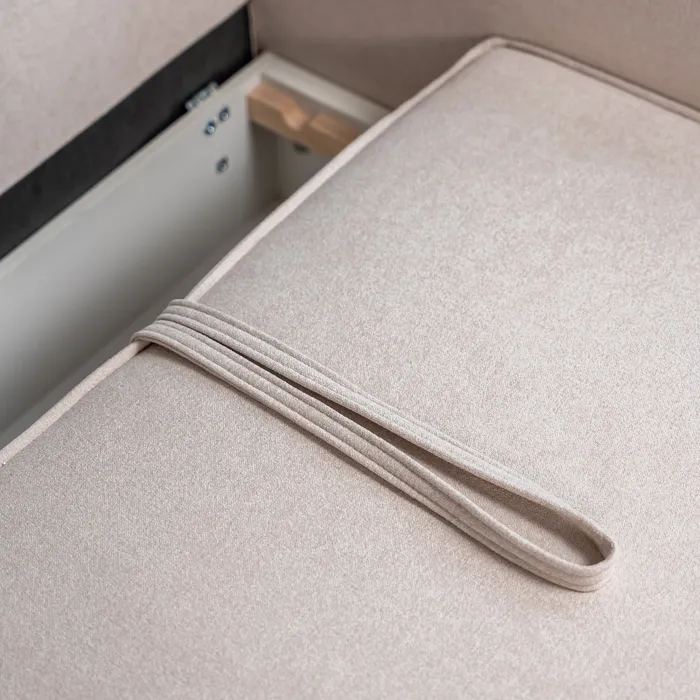 ПОРТЛЕНД Диван прямой светло-бежевый, букле