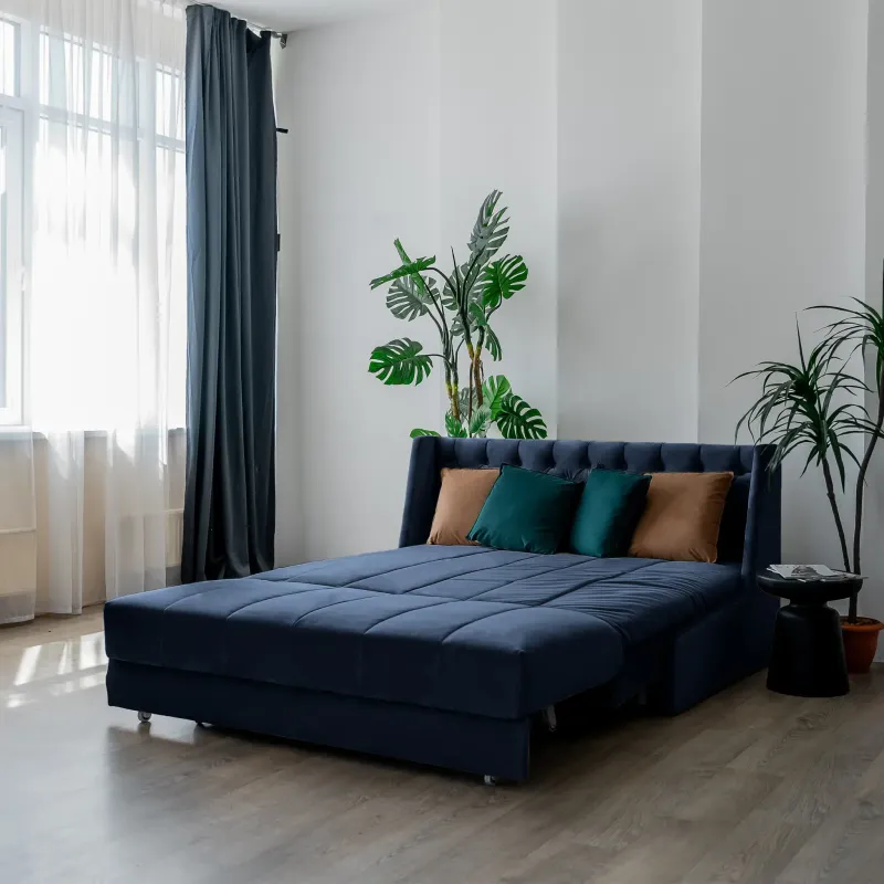 РИЧМОНД Складная кровать темно-синяя, 160