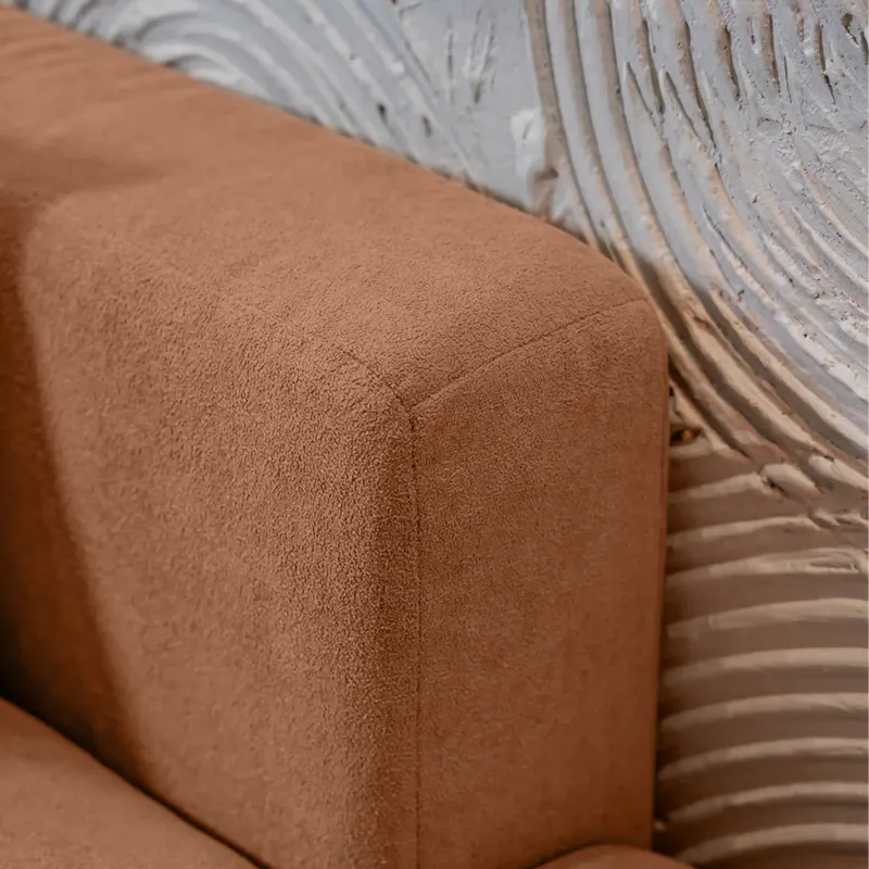 НОВЫЕ ЭМОЦИИ Диван прямой, терракотовый, банкетка справа