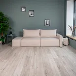 ПОРТЛЕНД Диван прямой с банкеткой светло-бежевый, букле