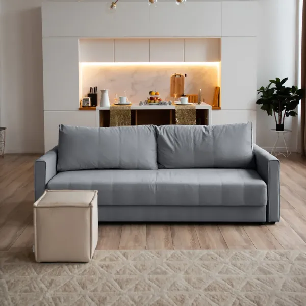 РИМИНИ Диван прямой светло-серый