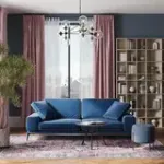 Солнечное побережье Диван прямой, сапфировый