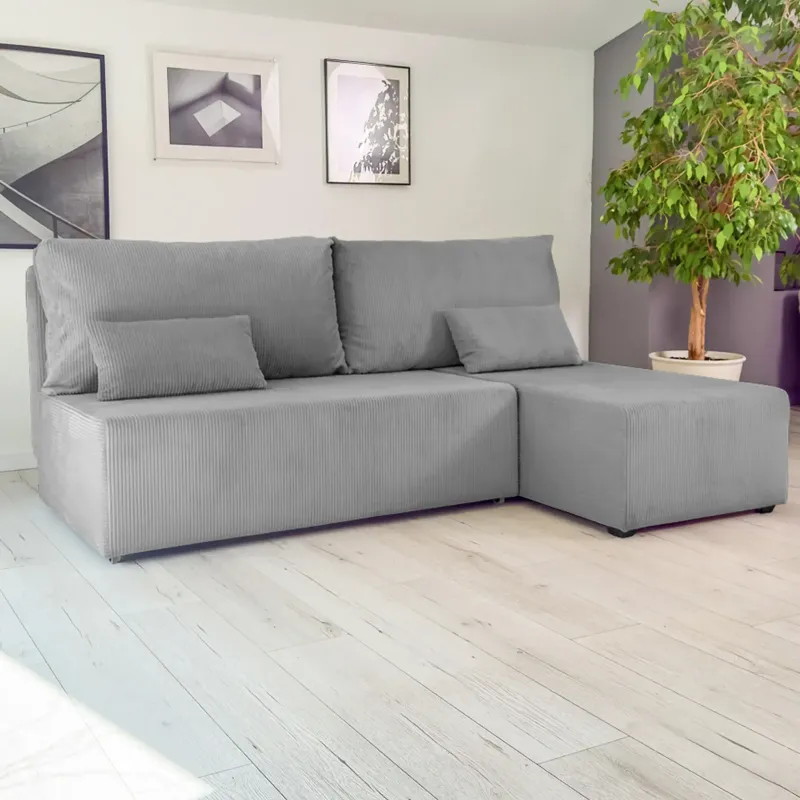 Корсо Лайт Диван угловой Cilium серый