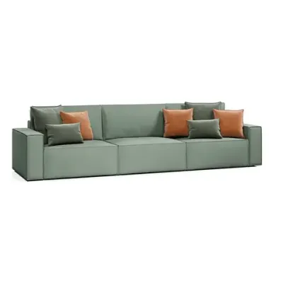 КОРСО XL Диван тканевый прямой темно-зеленый