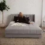 ВЕНЕЦИЯ Складная кровать серо-бежевая, 125