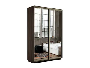 Экспенс Шкаф-купе двухдверный с зеркалом, 120х220х60, Коричневый