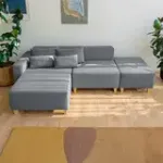 РАЙСКИЙ УГОЛОК Диван угловой серый