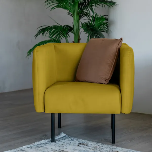 РИО Кресло тканевое горчичное