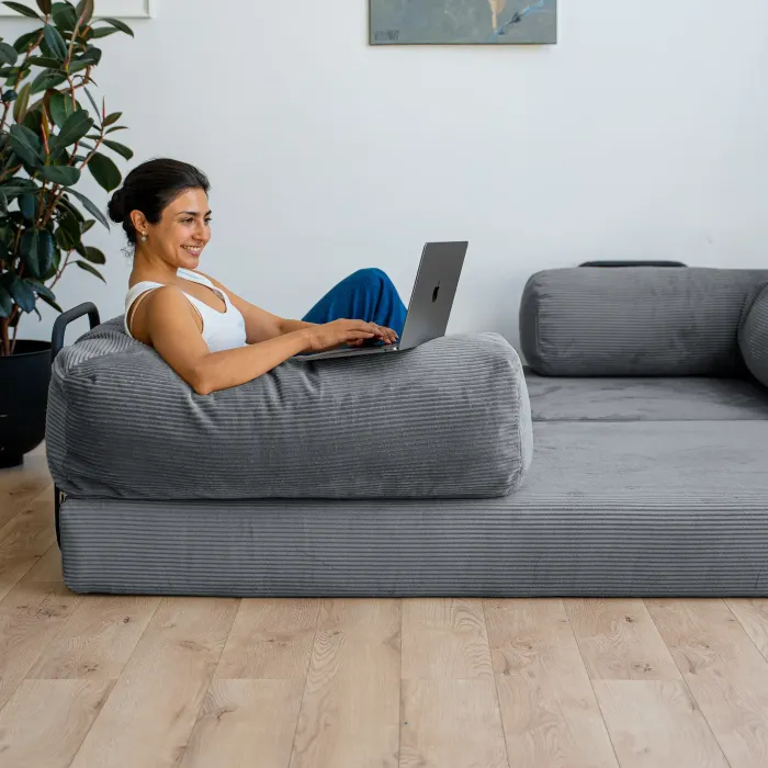 ПОЛЕЗНАЯ ПРИВЫЧКА Диван прямой, графитовый