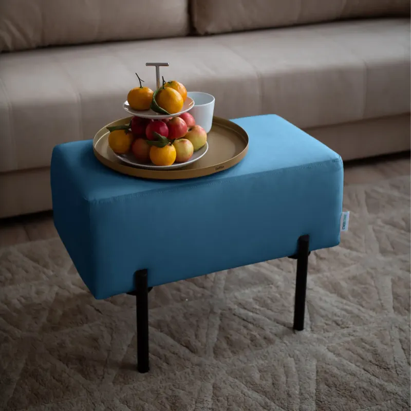 Маленькая радость Пуф прямоугольный на ножках, синий