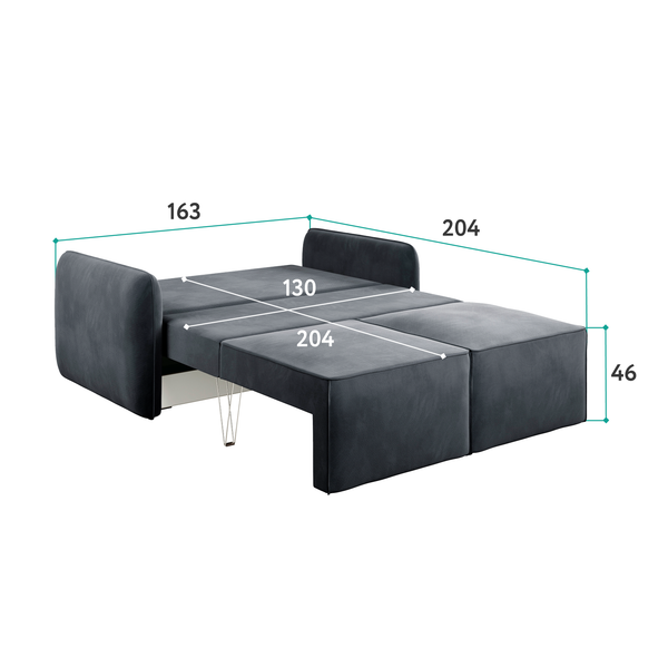 ПОРТЛЕНД МИНИ Диван прямой терракотовый