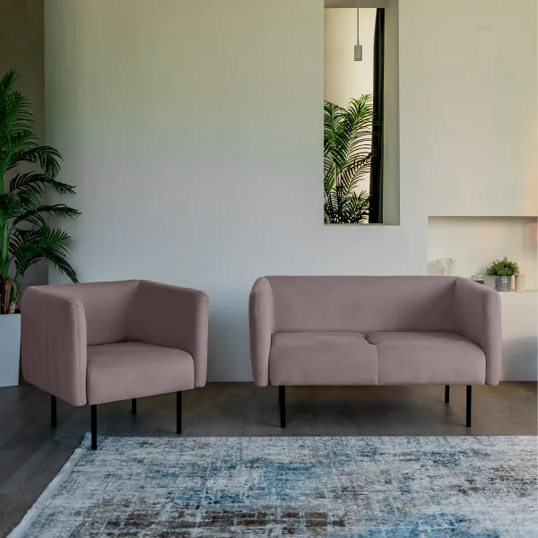 РИО Диван прямой розовый
