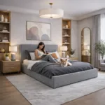 ЭНЕРГИЯ УТРА Двухспальная кровать, серая