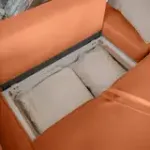 ПОРТЛЕНД Диван прямой с банкеткой терракотовый