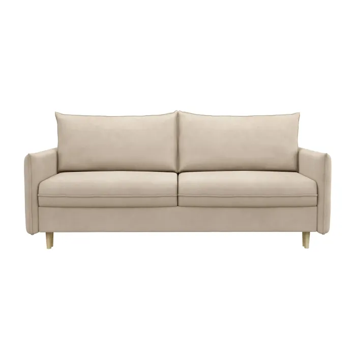 СКАНДИ Диван тканевый прямой бежевый