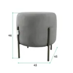 Маленькая радость Пуф круглый на ножках, светло-серый