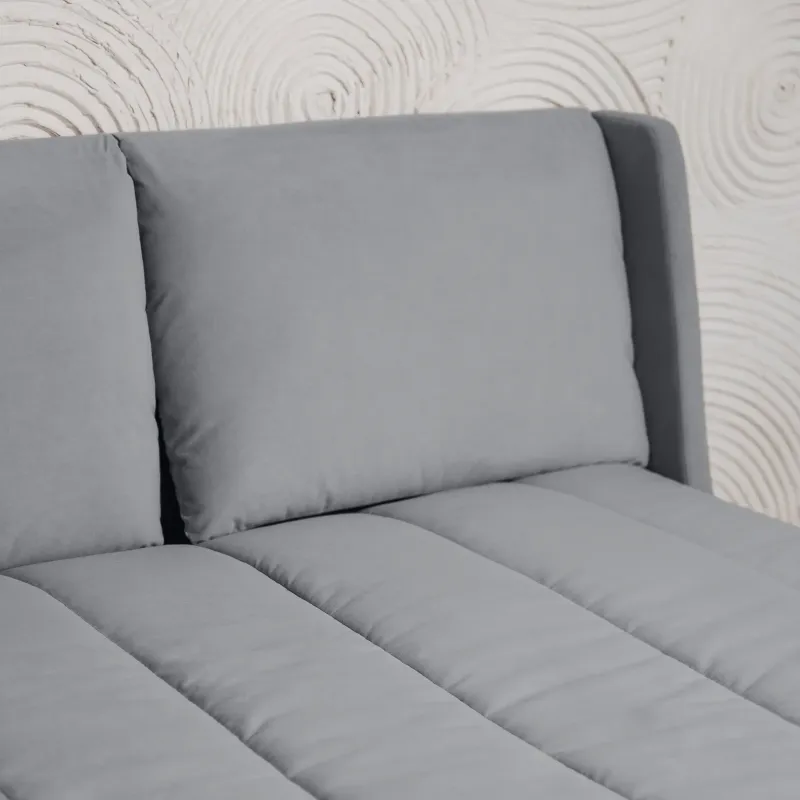 ГАРМОНИЯ СНА Кровать-диван прямой светло-серый, 160, ППУ