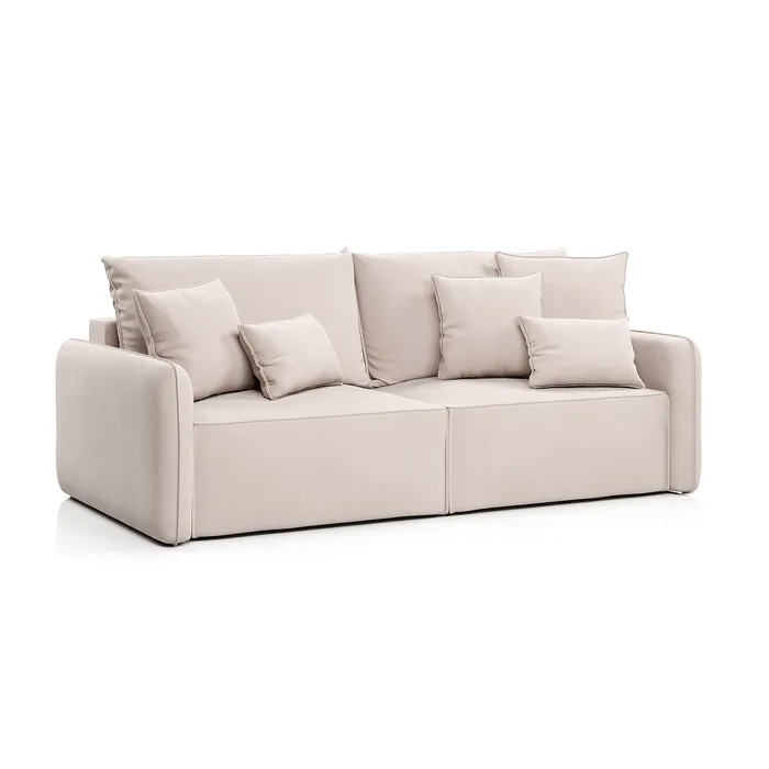 ПОРТЛЕНД Диван прямой светло-бежевый, букле