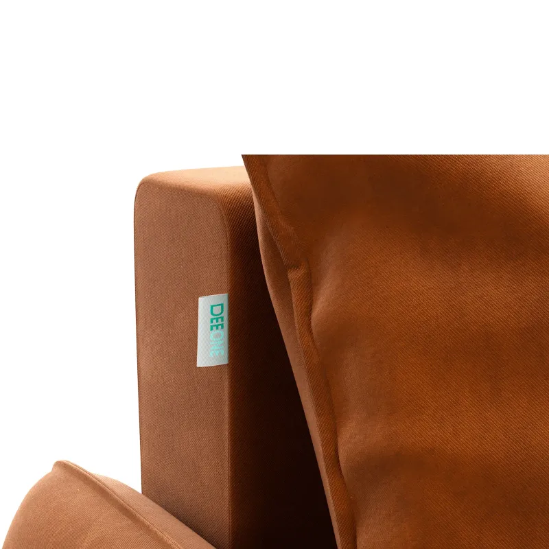 ПОРТЛЕНД Диван угловой с банкеткой терракотовый