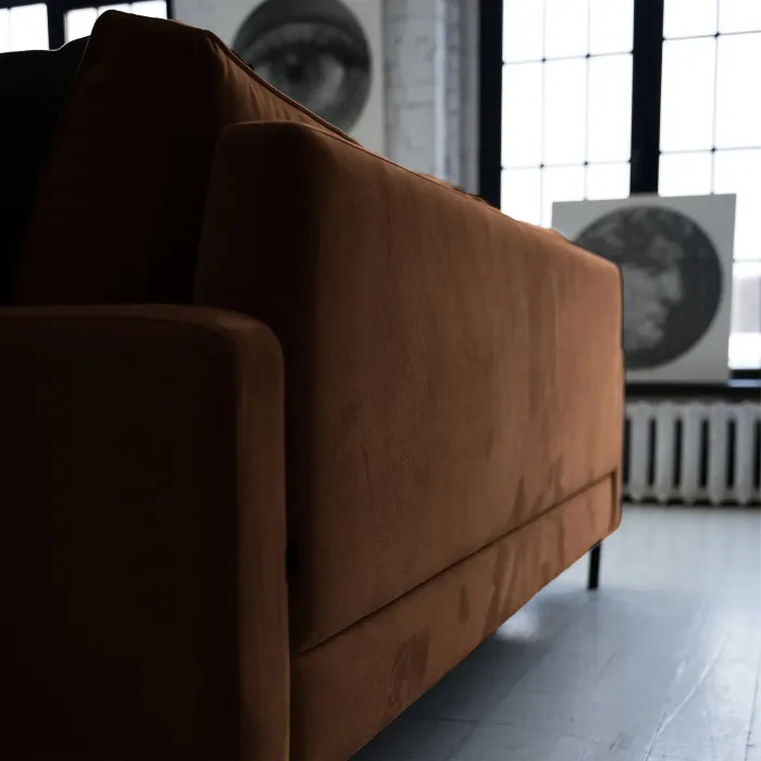 Хорошее настроение Диван прямой, медно-коричневый