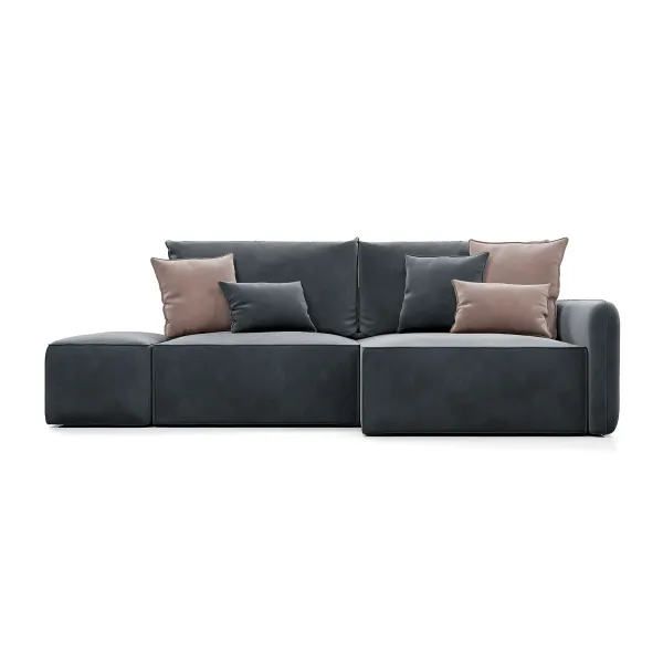 ПОРТЛЕНД Диван угловой с банкеткой серый