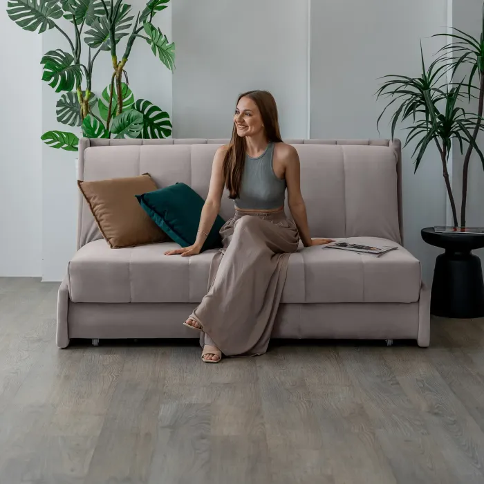 РИЧМОНД Складная кровать серо-бежевая, 145