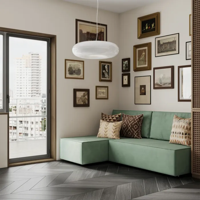 КОРСО ЛАЙТ Диван угловой, мятный